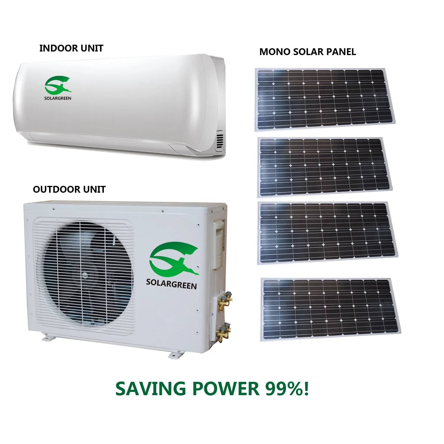 Saving Power 90% Acdc on/off Grid Direct Solar Panel Air Conditioner