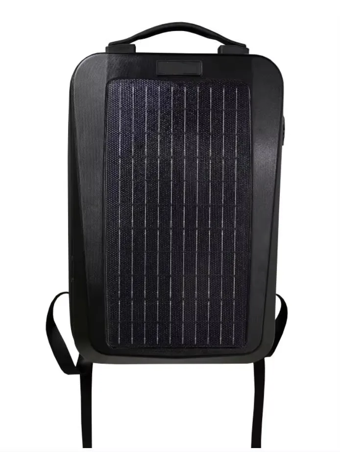 Solar Charging Backpack Front Detail