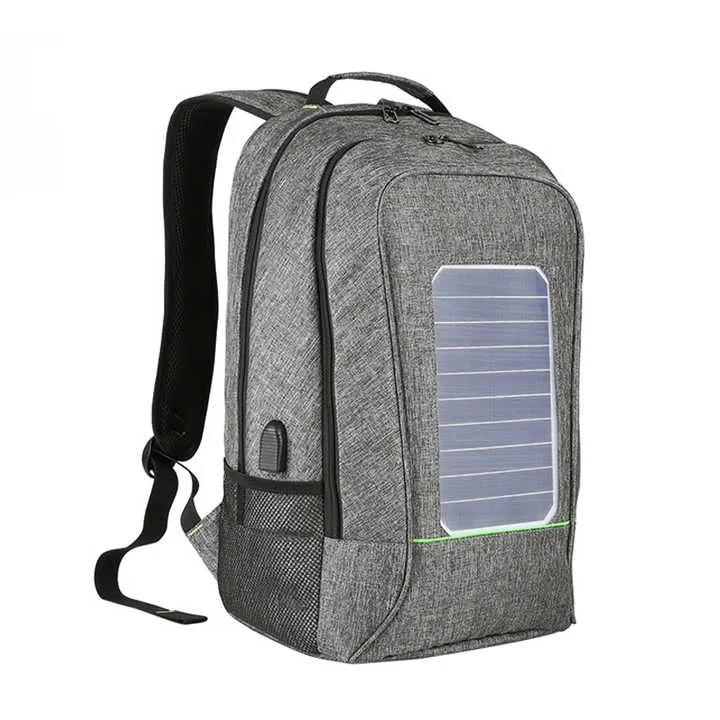 Waterproof Travel Outdoor Multifuncitonal Panel Solar Laptop Backpack