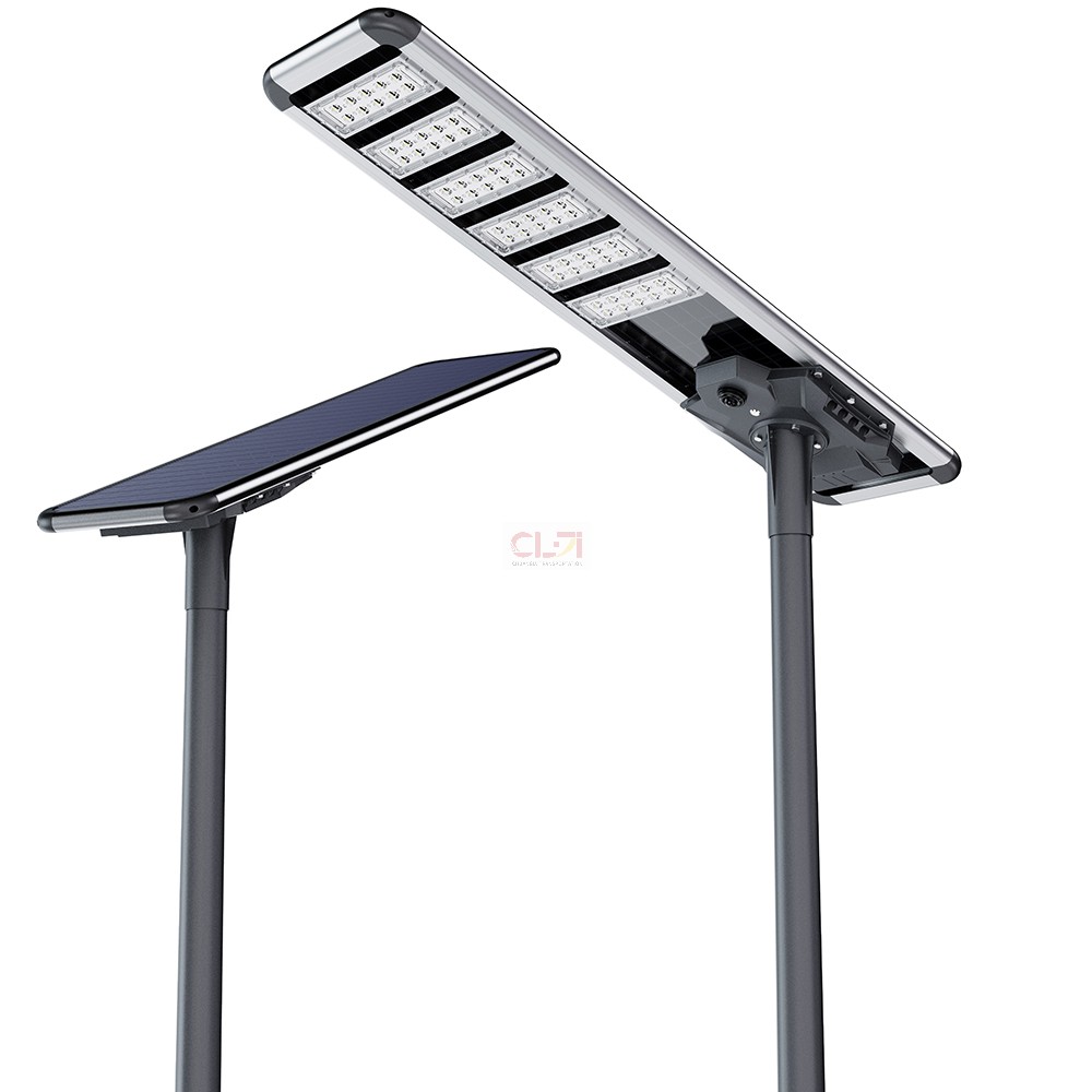 Integrated Solar LED Street Light IP66 Rated DC 12V Battery Powered