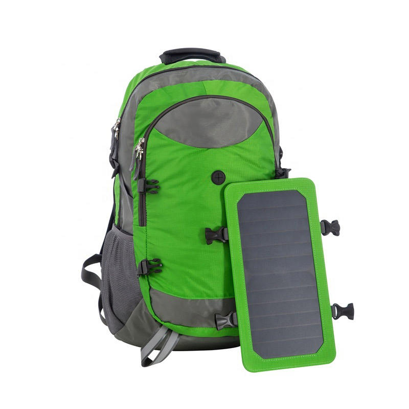 Outdoor Solar Travel Men's Backpack USB Charging Solar Panel Hiking Bag Mobile Phone Solar Backpack