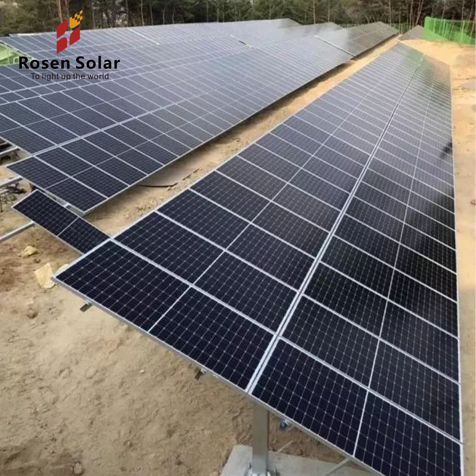 Rosen TOPCON Black 450W 550W 600W 650W 700W 750W 1000W Mono Solar Panels Bifacial PV Module Price
