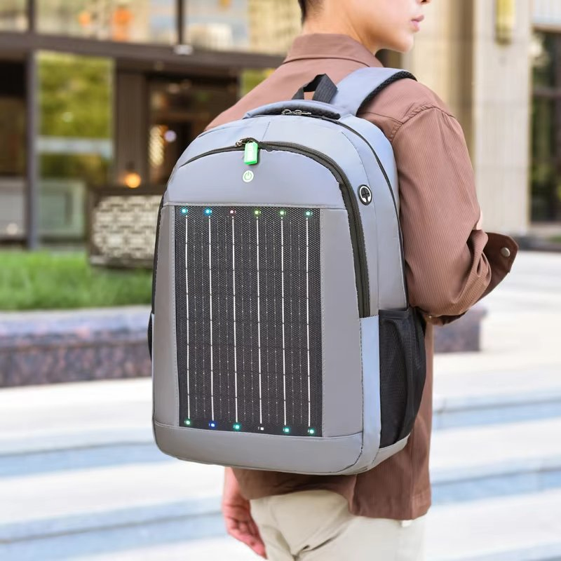 Custom Professional Supplier Motorcycle Complete Set Pilot Helmet Solar Bag Backpack Panel with USB