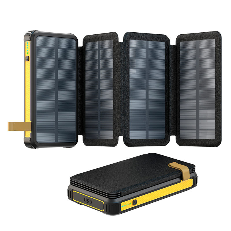Factory Custom LOGO 10000mAh High Capacity Solar Power Bank Night Light Solar Charger For Mobile Phones &amp; Electronics