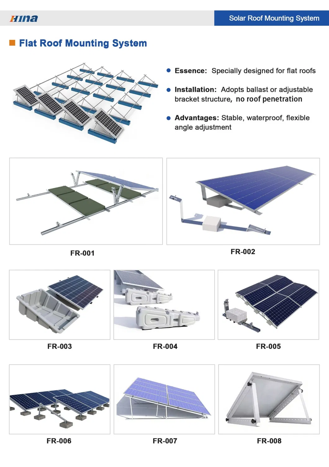 Tripod Flat Roof Solar Mounting Solar Panel Mount Energy PV System