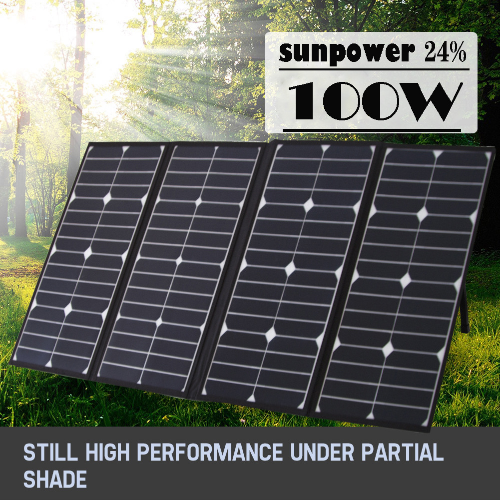 Portable 20W Foldable Solar Panel with 21% Efficiency for Outdoor Mobile Phone Fast Charging Black Camouflage Color for Bags