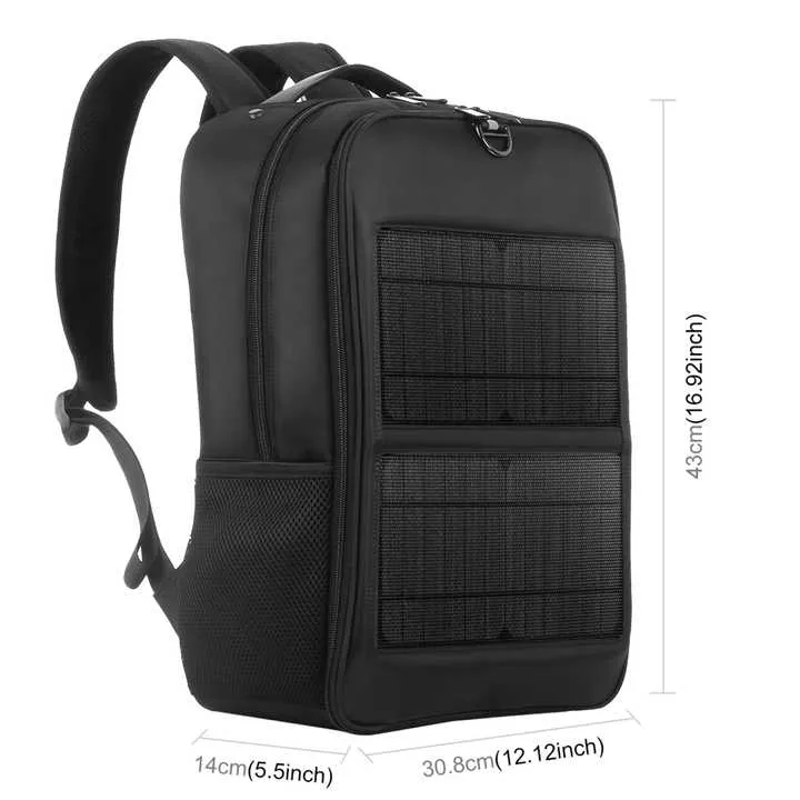 Wholesale 14W Solar Power Charger Fashion Outdoor Travel Hiking Waterproof Laptop Backpack