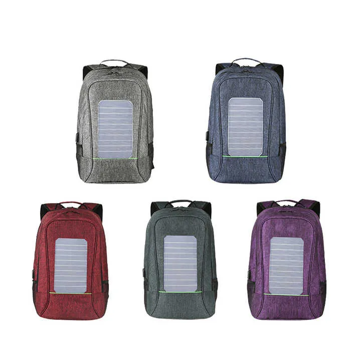 Waterproof Travel Outdoor Multifuncitonal Panel Solar Laptop Backpack