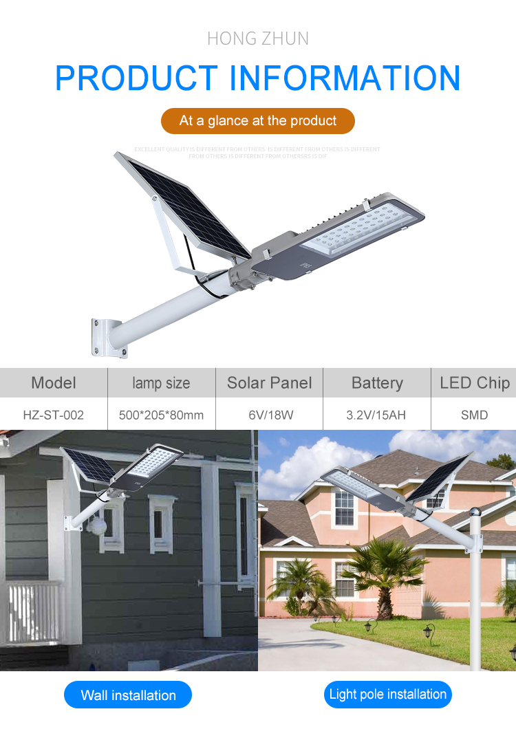 High Power SMD Chip IP65 Waterproof Solar Street LED Light Display 5