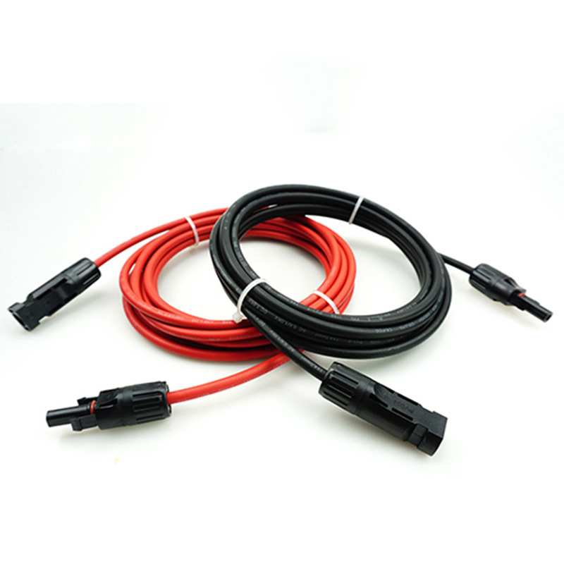 Male &amp; Female Connector 4mm2/6mm2 PV DC Solar Extension Cable with PVC Insulation for Solar Panel Photovoltaic Module Adapter
