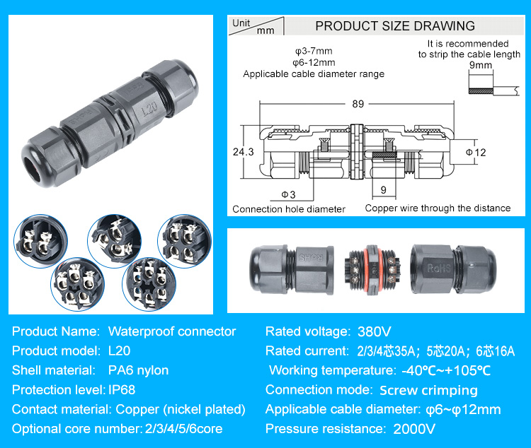 Waterproof Connector View 8