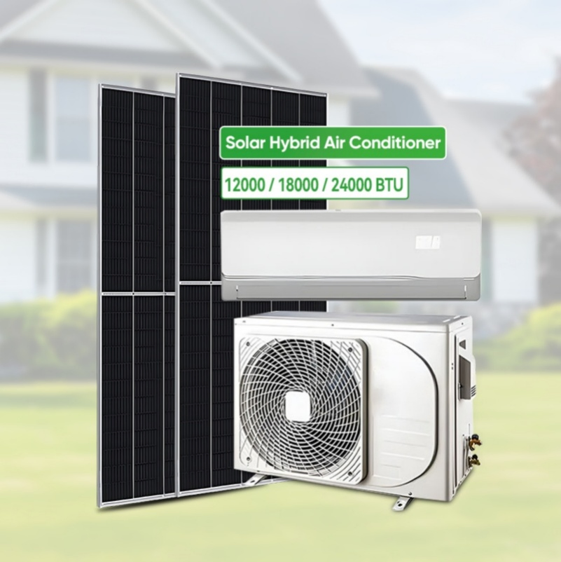 Deye Air Conditioner 12000BTU 18000BTU 24000BTU Wall Mounted Solar Air Conditioner with Solar Panel Energy and Solar Power System