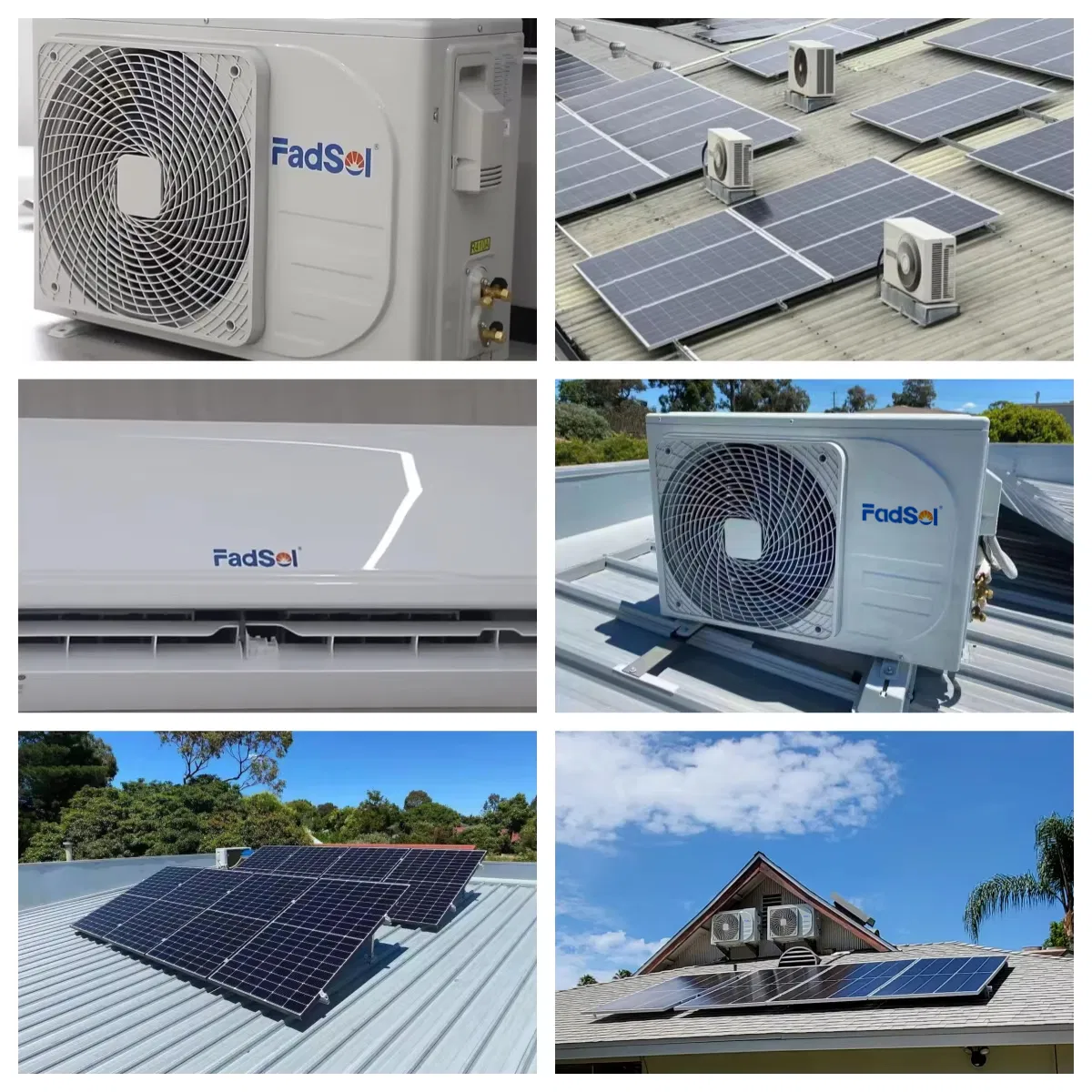 Solar Air Conditioner DC 9000-18000 BTU Powered Inverter Energy System off Grid Split for Home
