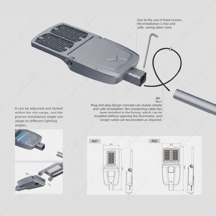 High Power Outdoor 100w 120w Led Solar Panel Street Light and Pole