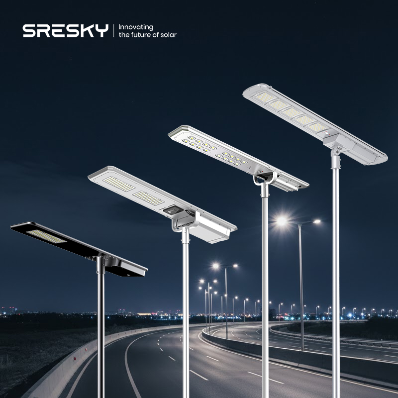 SRESKY Solar Streetlight Lampadaire Solaire 80W 100W 120W 150W All In One Integrated Solar Led Street Light Outdoor Waterproof