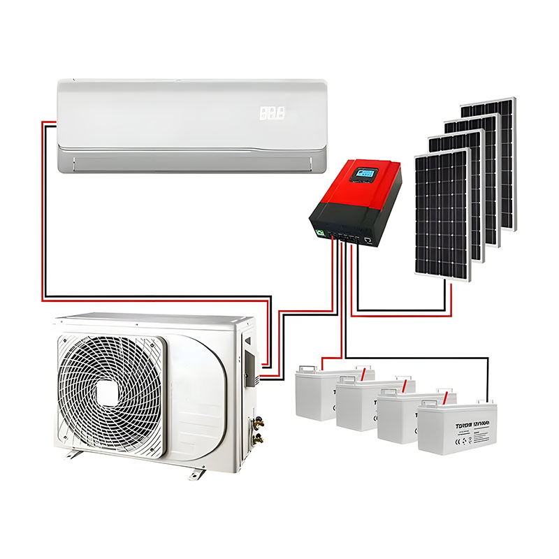 9000 12000 18000 24000 BTU Hybrid AC DC Solar Air Conditioner DC 48V Solar Air Conditioner off Grid Home Appliance Split Wall Mounted Air Cooler