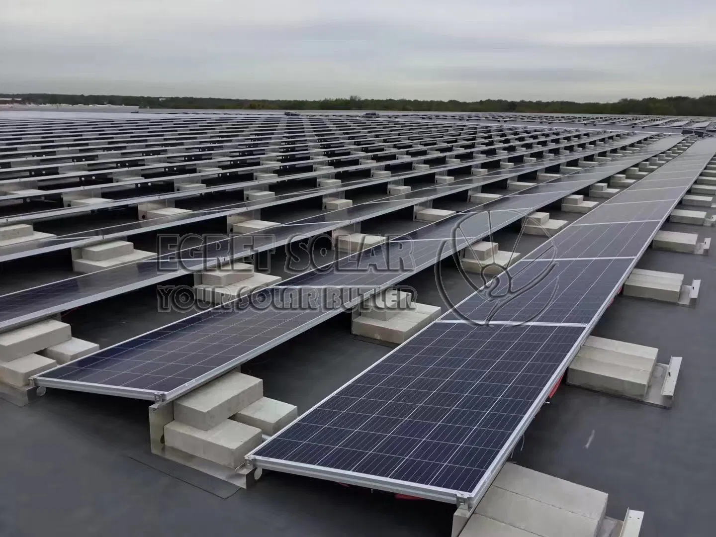 Easy Install Ballasted Mount Flat Roof Solar Mounting Systems