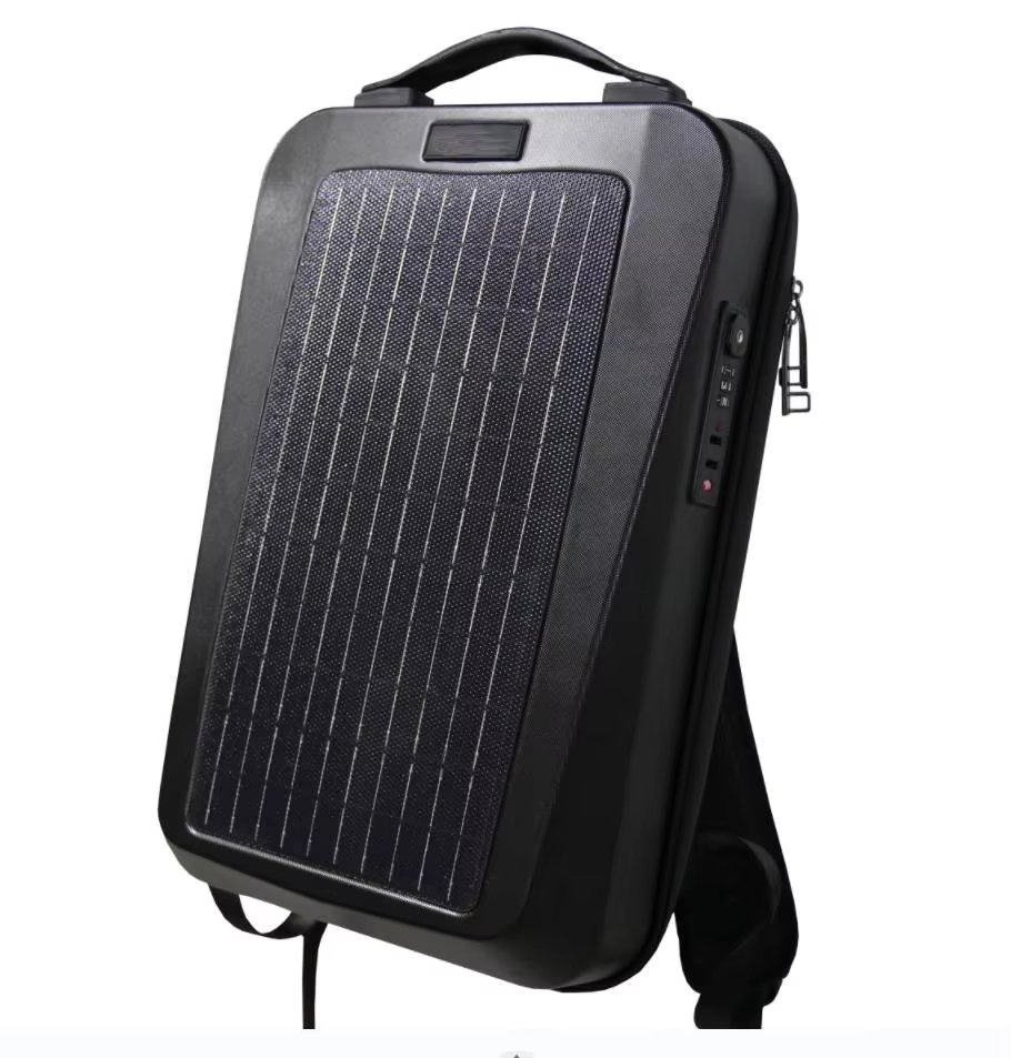 Factory Direct Supplier Khaki Green Enjoy Rolling Solar Charging Backpack with Custom Wholesale Professional