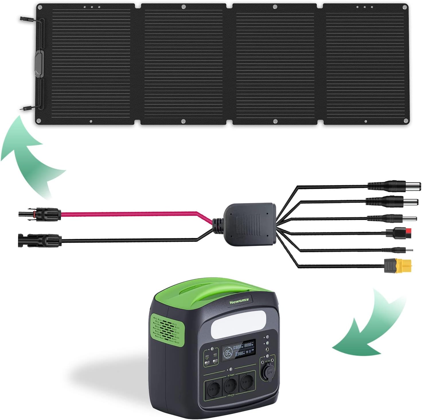 6-in-1 Solar Power System Connector Kit Female Male Connectors Universal Solar Adapter Cable PVC Copper Alloy 250V 35A
