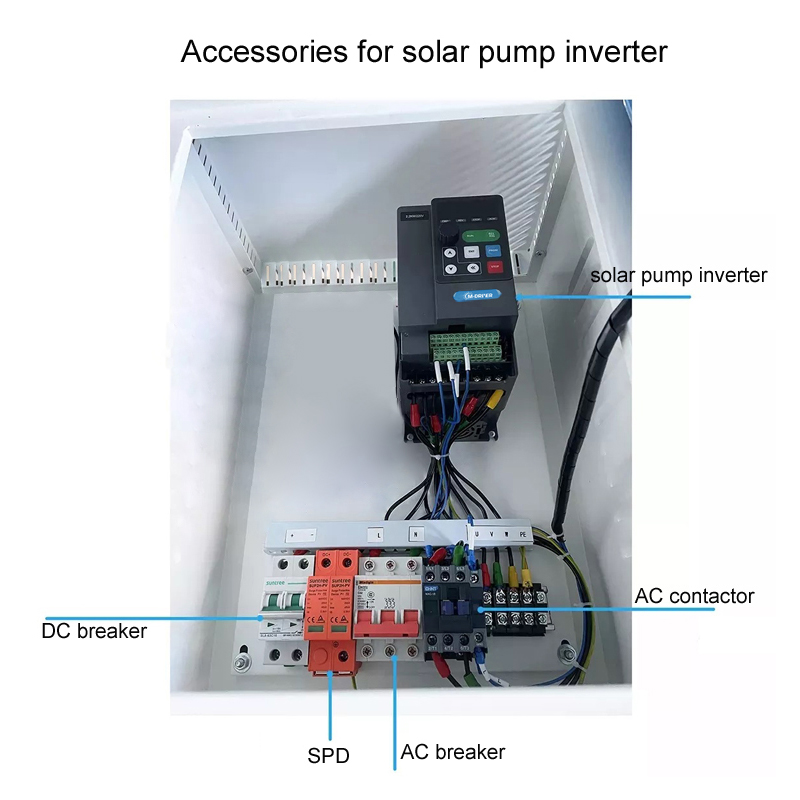 2.2kw 3Hp Solar Water Pump Inverter DC AC 220v PV500-0022G1 MPPT Solar Inverter Without Battery