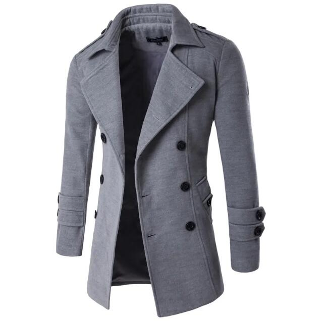High Quality Men's Trench Coat Long Winter Trench Coat