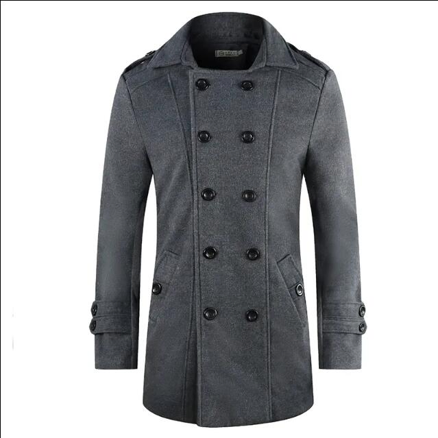 High Quality Men's Trench Coat Long Winter Trench Coat