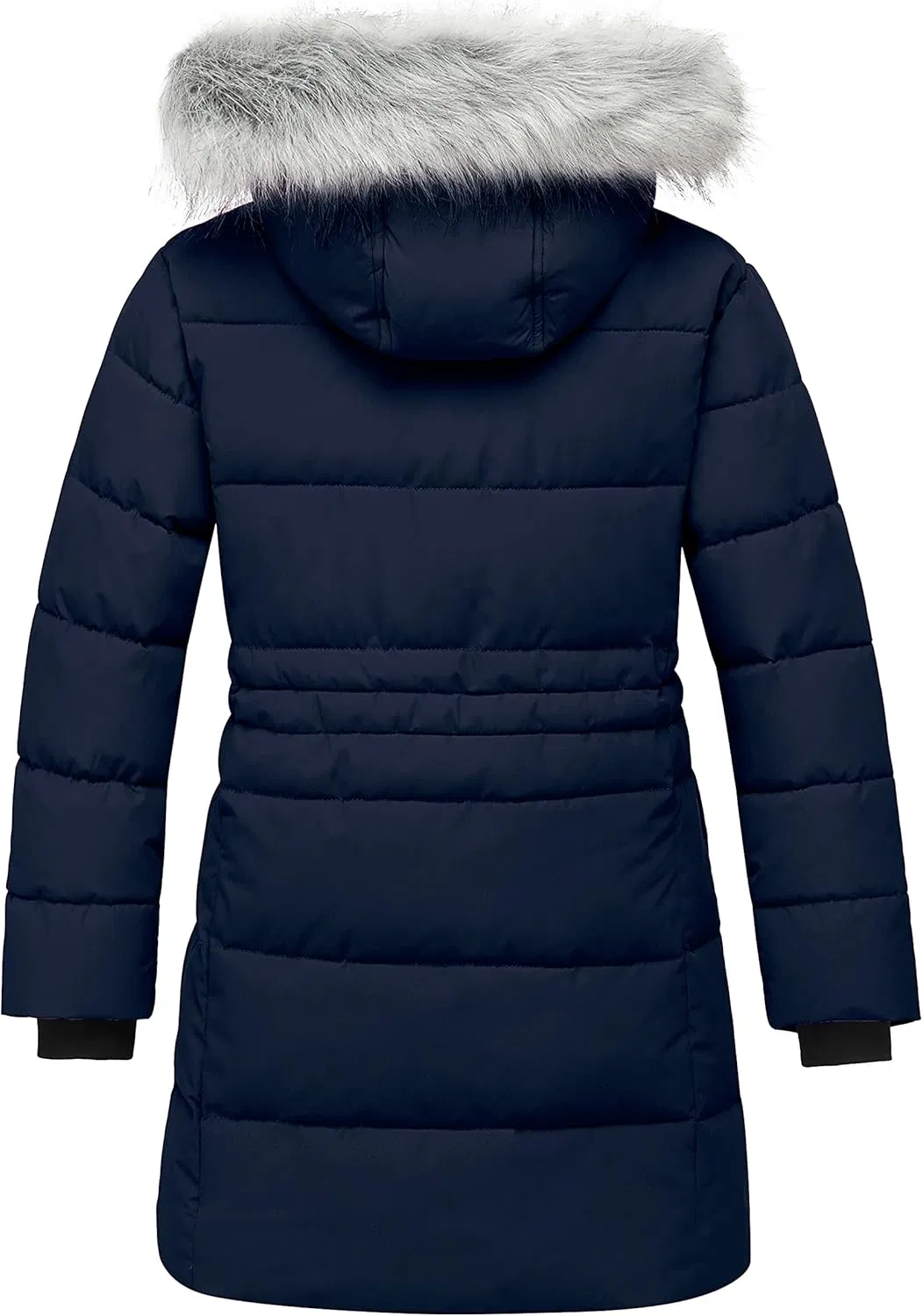 Girls' Winter Coat Long Hooded Parka Soft Fleece Puffer Jacket with Removable Hood