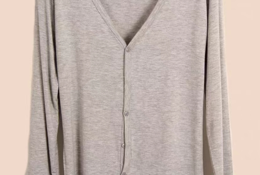 Factory Wholesale Price Solid Colour Bamboo Cardigan Long Sleeves Soft Womens Clothes