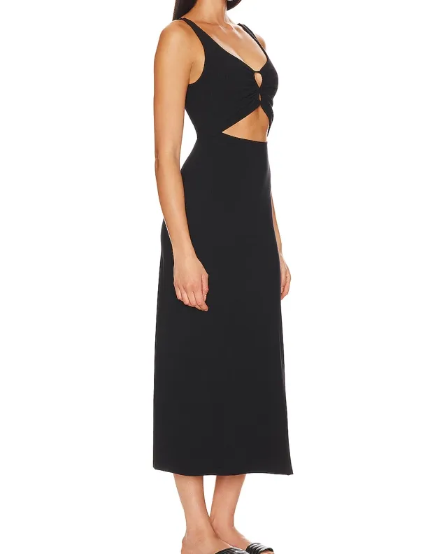 Elegant Loop Cutout Maxi Dress Detail 2