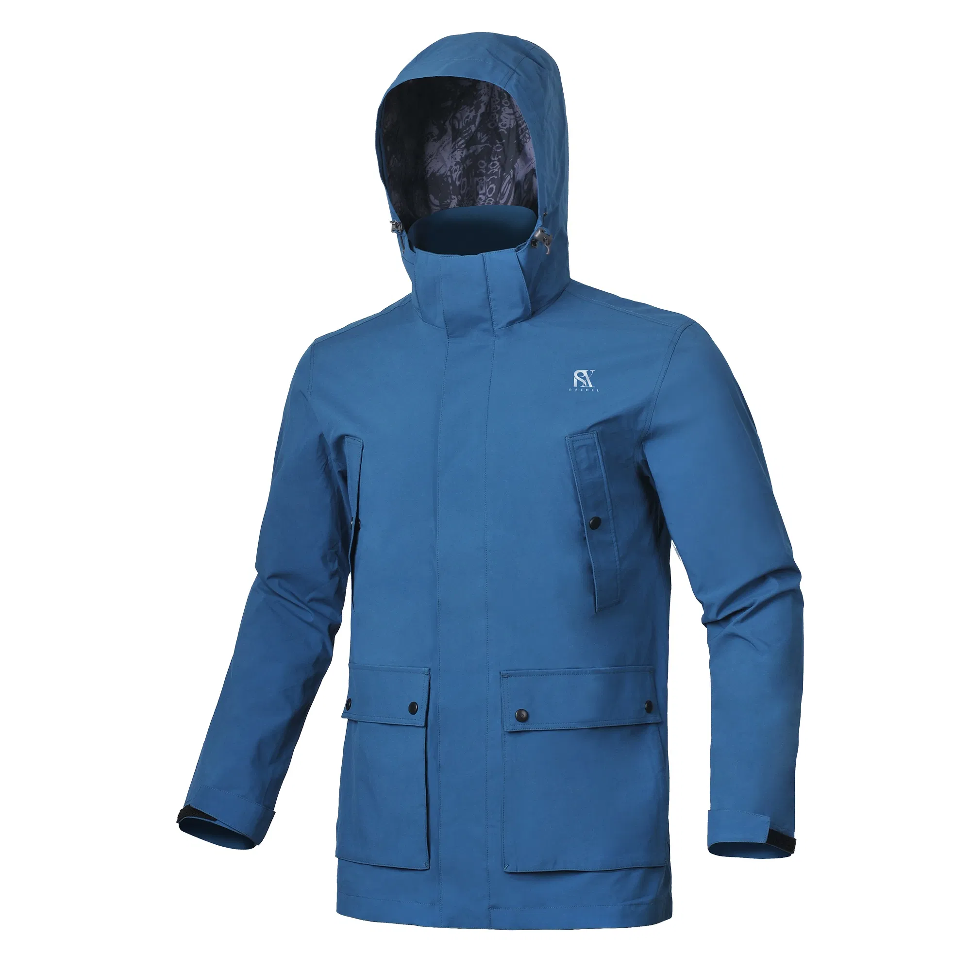 Men Winter Waterproof Outdoor Waterproof Sports Wear Warm Coat Blue Parka