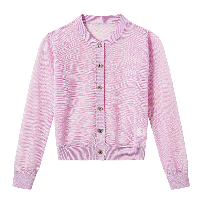 Wholesale Women's Knitwear Fashion Sweater Cardigans Autumn Outfit Jacket Mesh Cover up Casual Cardigans