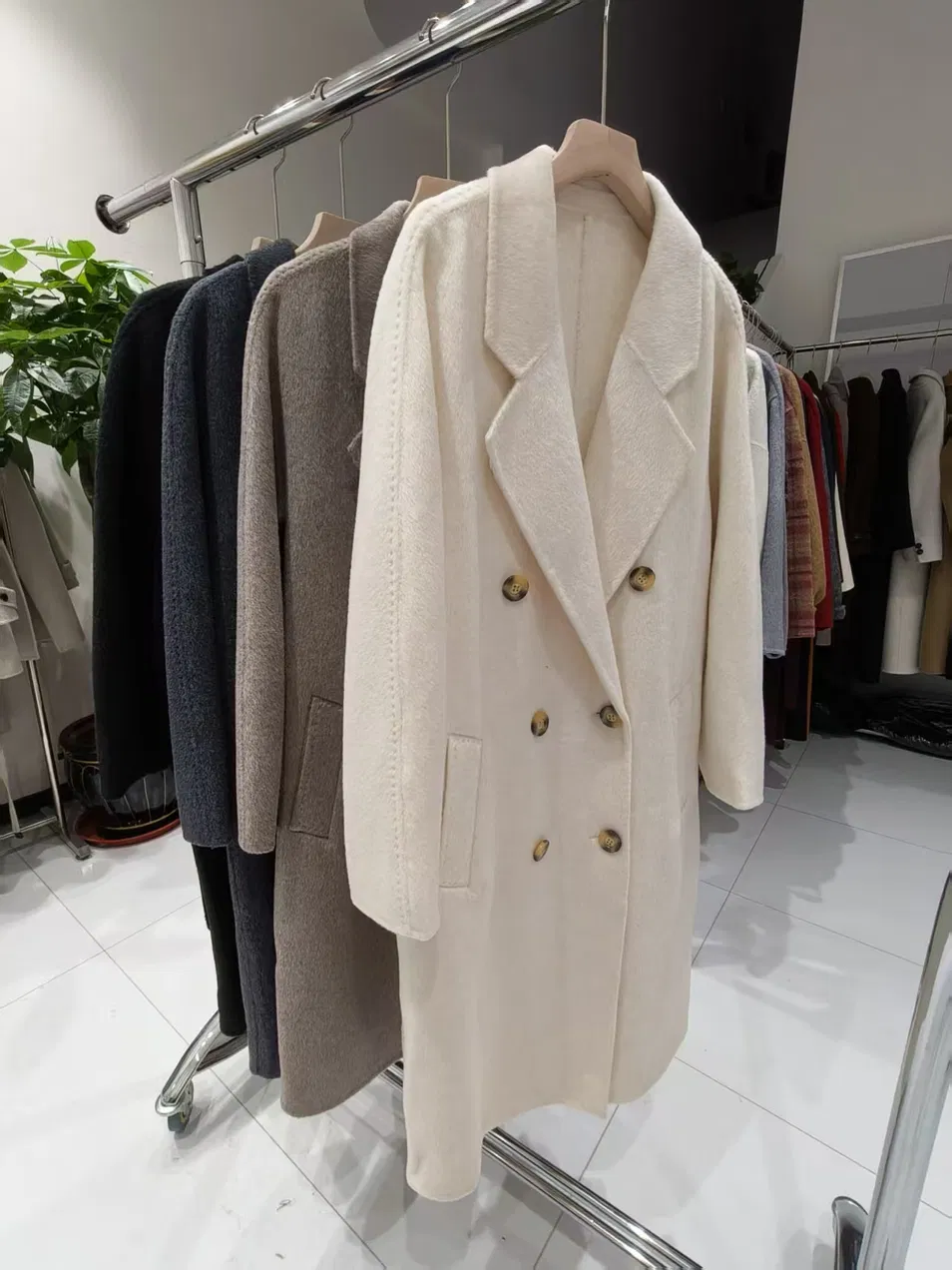 Luxury Women Winter Coat Side View