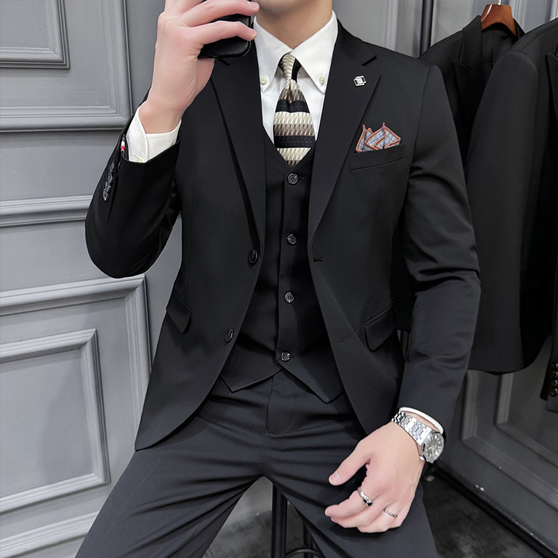 2025 High Quality Professional Customized Elegant Men's 3 Pieces Suit Blazer