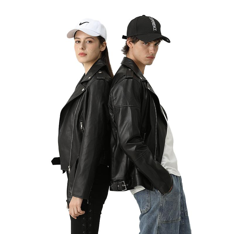 Chaqueta De Cuero PARA Mujer Leather Black PU Women Jacket