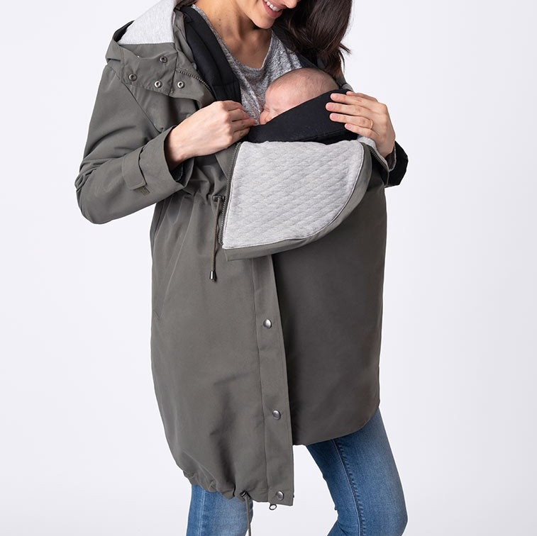Womens 3 in 1 MID-Weight Maternity Parka Baby Carrying