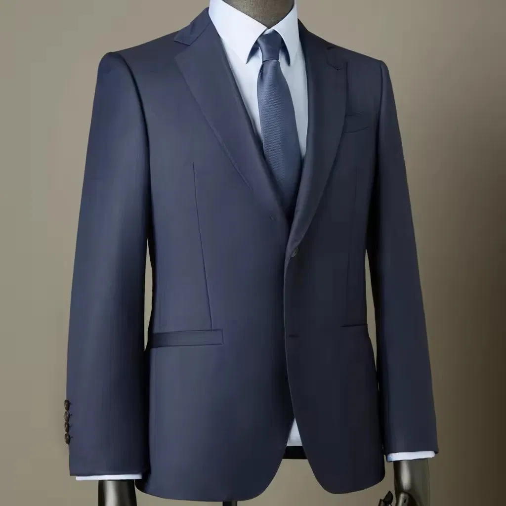 Men Single Suit Solid Color Suit Casual Blazer Slim Fit