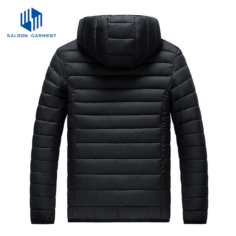 Custom Logo Men' S Nylon Lightweight Water Resistant Winter Padded Coat Puffer Quilted Jacket