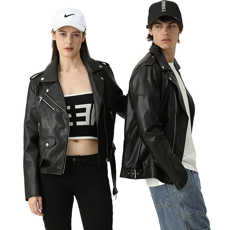 Chaqueta De Cuero PARA Mujer Leather Black PU Women Jacket