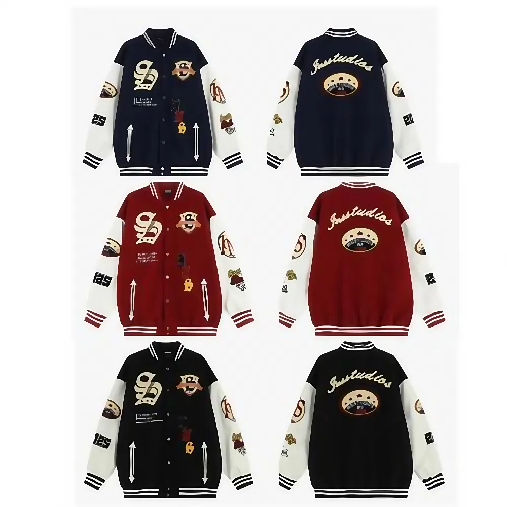 Contrast Stitching Highlight Design Details and Fashion Sense Sports Bomber Jacket