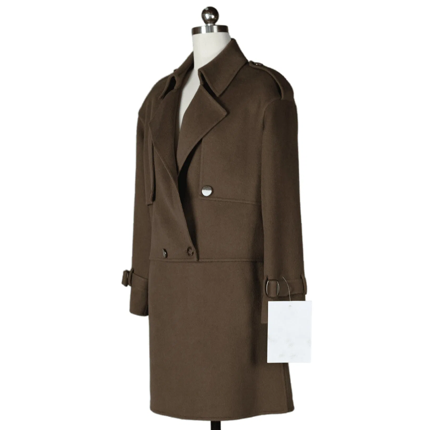 Luxury Merino Wool and Cashmere Blend Trench Coat for Women