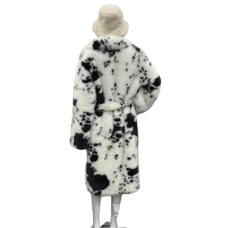 Faux Wool Fur Coat Detail 2