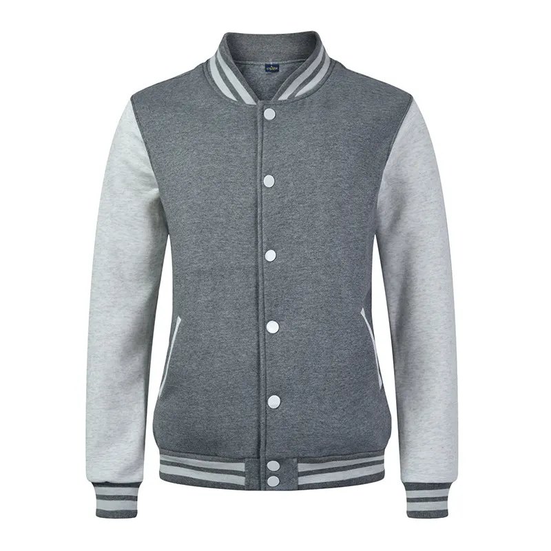 Custom Outdoor Men Bomber Letter Man Varsity Jackets College Baseball Fleece Blank Letterman Varisity Jacket