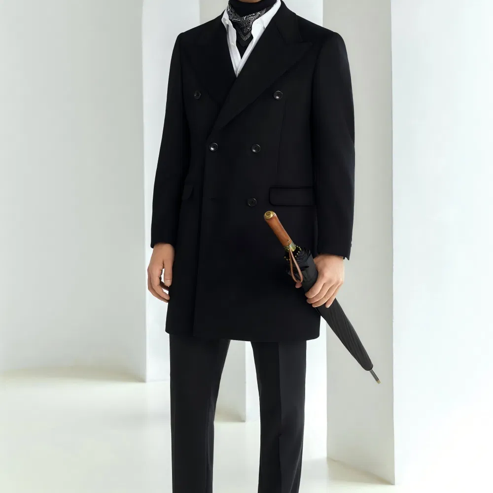 Factory Outlet Spring and Autumn Season Outfits Men's Breathable Wool Coat