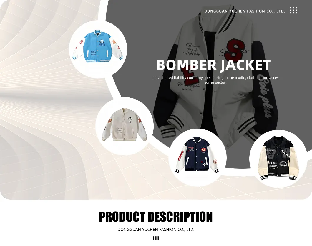 Patch Designs Add Unique Personalized Style Sports Bomber Jacket