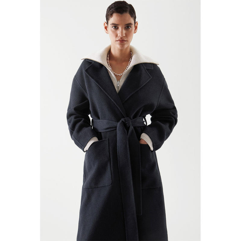 Casual Loose Long Over-The-Knee Wool Coat for Women