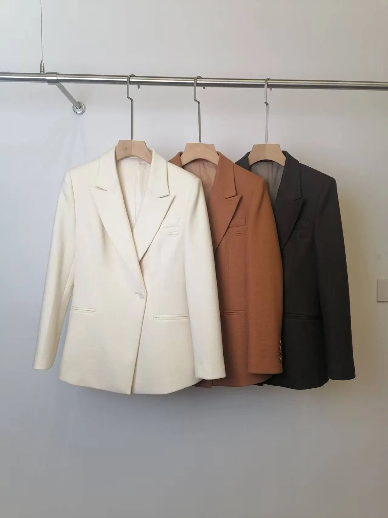 Luxury Women Winter Clothing Wool and Cashmere Blend Long Coat