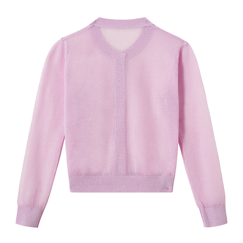 Wholesale Women's Knitwear Fashion Sweater Cardigans Autumn Outfit Jacket Mesh Cover up Casual Cardigans