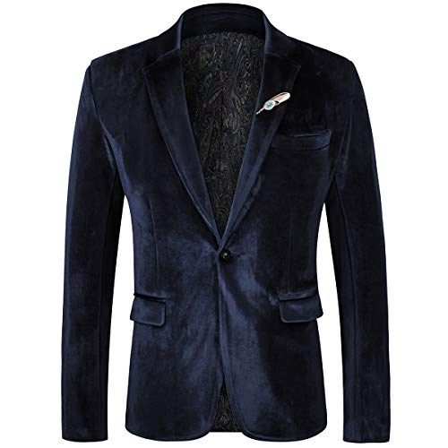Blazer for Men Slim Fit One Button Sport Coat