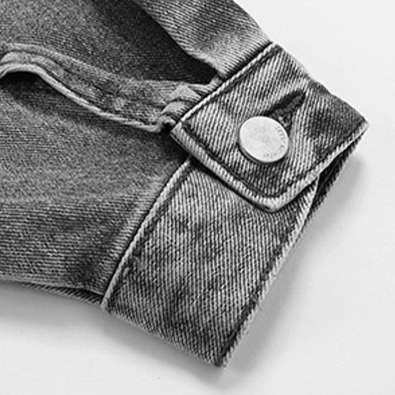 2025 Hot Sale Black Snow Wash Soft Women's Jack Long Sleeve Coat Denim Jacket