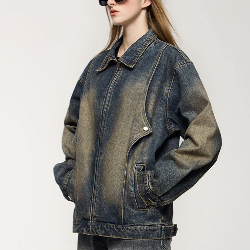 High-Quality Washed Denim Jacket, Men's Plain Weave Denim Jacket, Unisex Denim Jacket Clothing